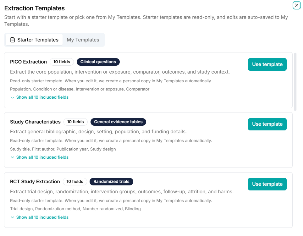 New in Builder: Extraction Templates for Faster, More Consistent Evidence Extraction